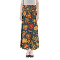 Pattern Background Ethnic Tribal Full Length Maxi Skirt