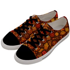 Pattern Background Ethnic Tribal Men s Low Top Canvas Sneakers