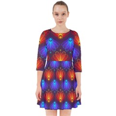 Background Colorful Abstract Smock Dress by Nexatart