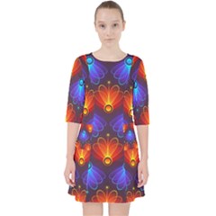 Background Colorful Abstract Pocket Dress