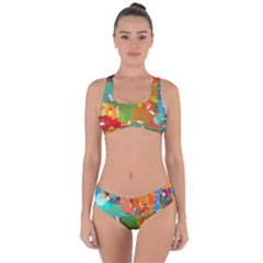 Background Colorful Abstract Criss Cross Bikini Set by Nexatart