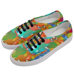 Background Colorful Abstract Women s Classic Low Top Sneakers