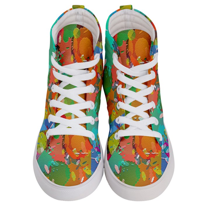 Background Colorful Abstract Men s Hi-Top Skate Sneakers