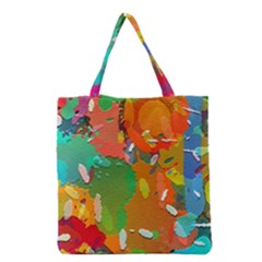 Background Colorful Abstract Grocery Tote Bag by Nexatart