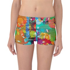 Background Colorful Abstract Reversible Boyleg Bikini Bottoms by Nexatart
