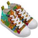 Background Colorful Abstract Kid s Mid-Top Canvas Sneakers View3