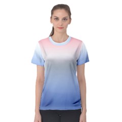 Red And Blue Women s Sport Mesh Tee