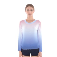 Red And Blue Women s Long Sleeve Tee