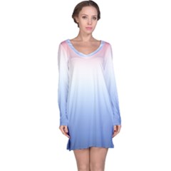 Red And Blue Long Sleeve Nightdress
