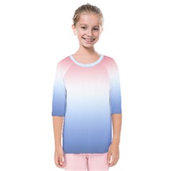 Red And Blue Kids  Quarter Sleeve Raglan Tee