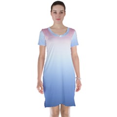 Red And Blue Short Sleeve Nightdress