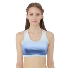 Red And Blue Sports Bra with Border