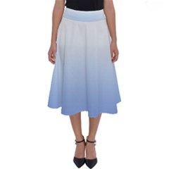 Red And Blue Perfect Length Midi Skirt