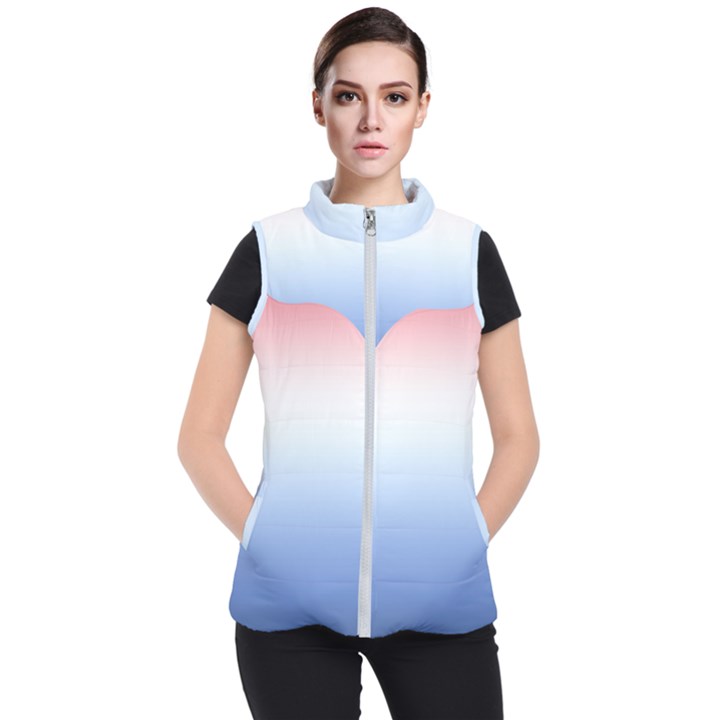 Red And Blue Women s Puffer Vest