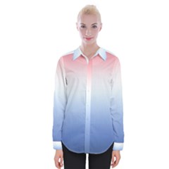 Red And Blue Womens Long Sleeve Shirt