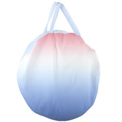 Red And Blue Giant Round Zipper Tote