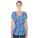 Electric Palm Tree Short Sleeve Front Detail Top View1