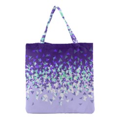 Purple Disintegrate Grocery Tote Bag by jumpercat