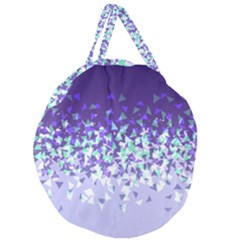 Purple Disintegrate Giant Round Zipper Tote by jumpercat