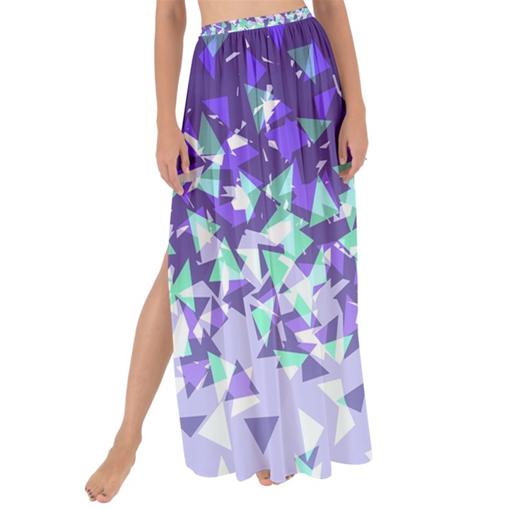 Purple Disintegrate Maxi Chiffon Tie-Up Sarong