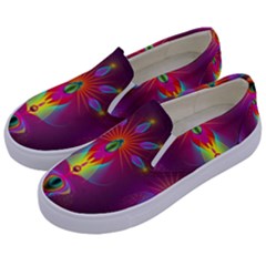 Abstract Bright Colorful Background Kids  Canvas Slip Ons by Nexatart