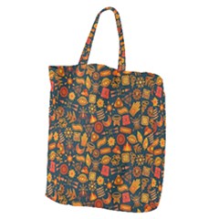 Pattern Background Ethnic Tribal Giant Grocery Zipper Tote