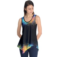 Frame Border Feathery Blurs Design Sleeveless Tunic by Nexatart