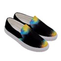 Frame Border Feathery Blurs Design Women s Canvas Slip Ons View3