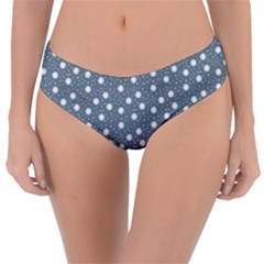 Floral Dots Blue Reversible Classic Bikini Bottoms by snowwhitegirl