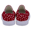 Floral Dots Red Kids  Canvas Slip Ons View4