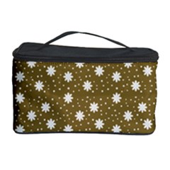 Floral Dots Brown Cosmetic Storage Case