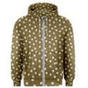 Floral Dots Brown Men s Zipper Hoodie View1