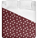 Floral Dots Maroon Duvet Cover (King Size) View1