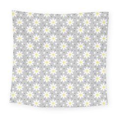 Daisy Dots Grey Square Tapestry (large)