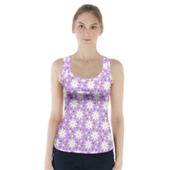 Daisy Dots Lilac Racer Back Sports Top