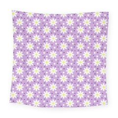 Daisy Dots Lilac Square Tapestry (large) by snowwhitegirl