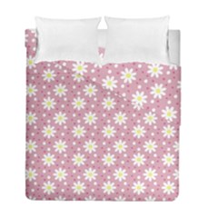 Daisy Dots Pink Duvet Cover Double Side (full/ Double Size)