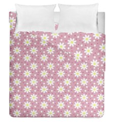 Daisy Dots Pink Duvet Cover Double Side (queen Size)