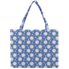 Daisy Dots Blue Mini Tote Bag