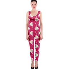 Daisy Dots Light Red Onepiece Catsuit by snowwhitegirl