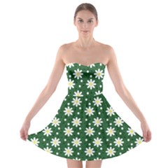 Daisy Dots Green Strapless Bra Top Dress by snowwhitegirl