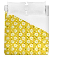 Daisy Dots Yellow Duvet Cover (queen Size) by snowwhitegirl