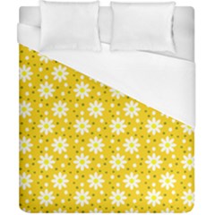 Daisy Dots Yellow Duvet Cover (california King Size) by snowwhitegirl