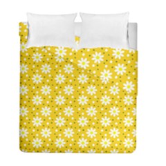 Daisy Dots Yellow Duvet Cover Double Side (full/ Double Size) by snowwhitegirl