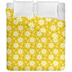 Daisy Dots Yellow Duvet Cover Double Side (california King Size) by snowwhitegirl