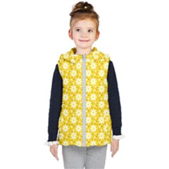 Daisy Dots Yellow Kid s Puffer Vest by snowwhitegirl