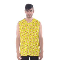 Square Flowers Yellow Men s Basketball Tank Top by snowwhitegirl