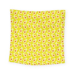 Square Flowers Yellow Square Tapestry (small) by snowwhitegirl