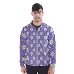 Daisy Dots Violet Wind Breaker (men) by snowwhitegirl