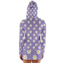 Daisy Dots Violet Long Sleeve Hooded T-shirt View2